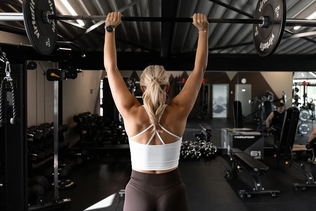 Barbell press oefening
